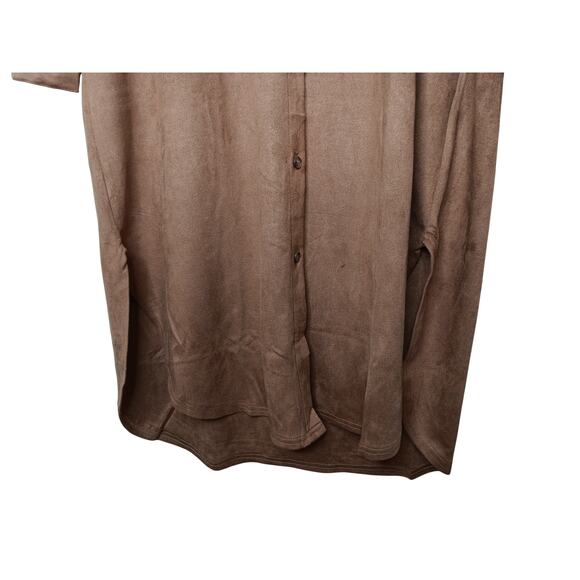 Easel Los Angeles Oversized Shirt Jacket Coat Camel Brown L NWT Soft Stretch - Picture 5 of 12